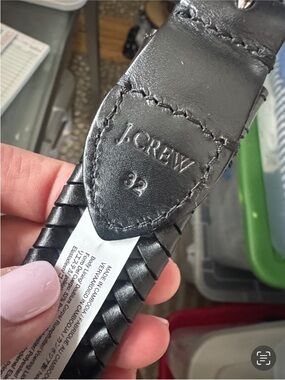 J. Crew Factory Black Braided Leather Belt